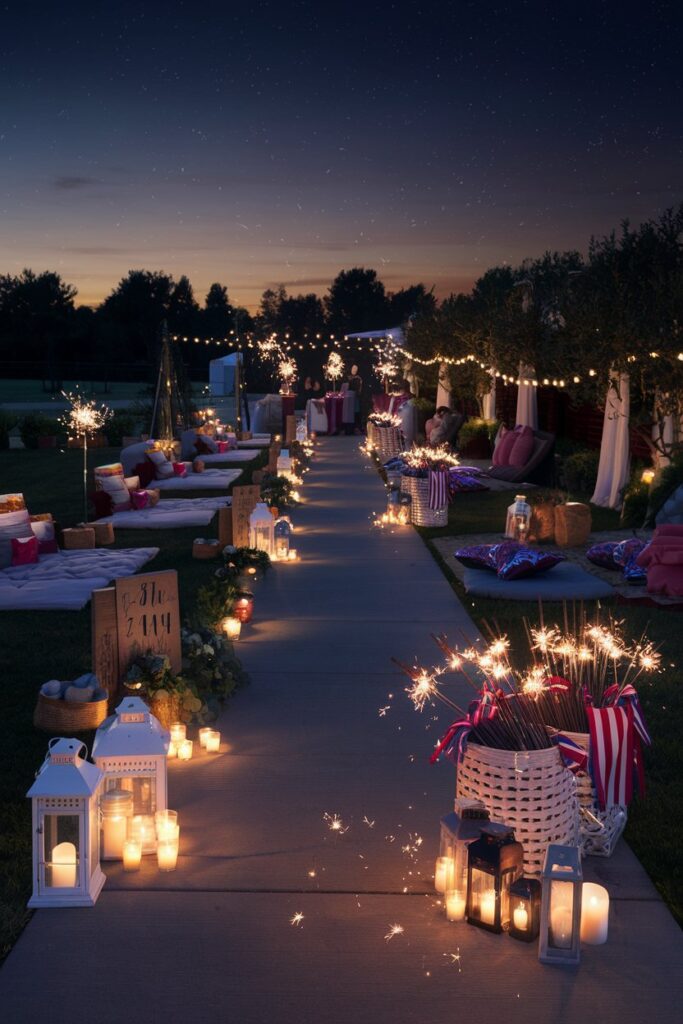 Sparkler Send-Off Setup for a Memorable 4th of July Night