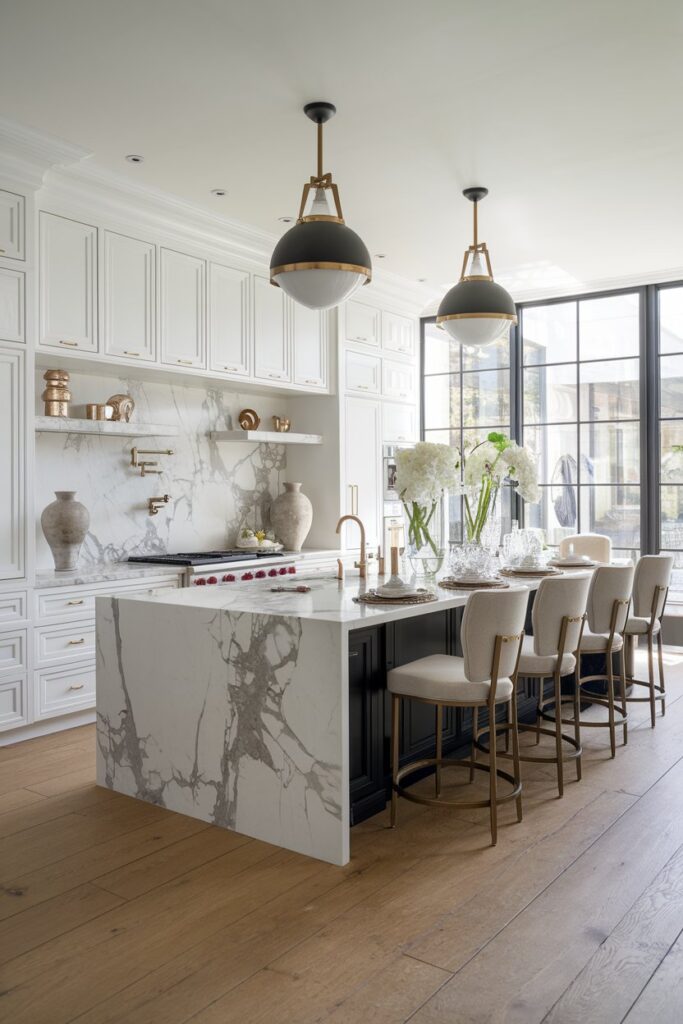 Timeless Elegant Black and White Kitchen Designs