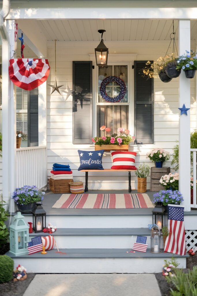 Small Porch Decorating Ideas for Independence Day