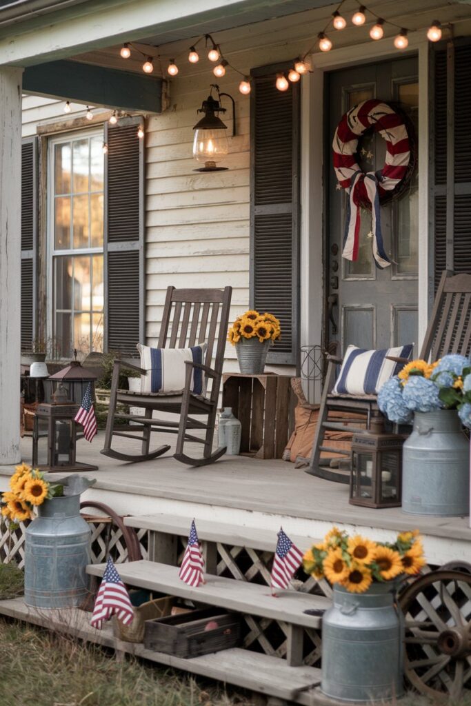 Vintage Americana Porch Styling