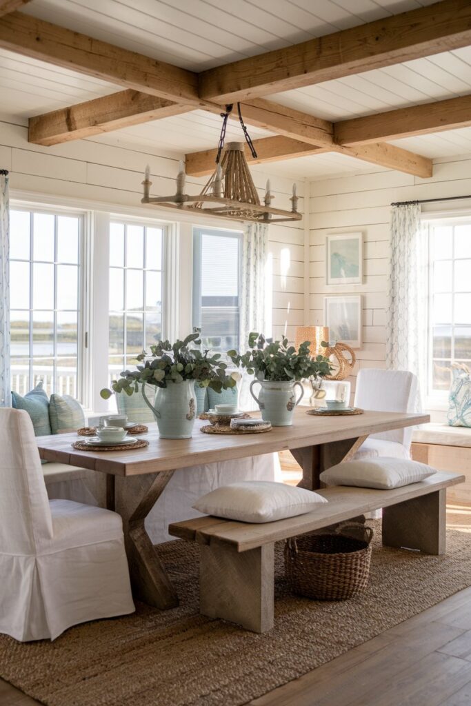 Coastal Farmhouse Dining Room Ideas