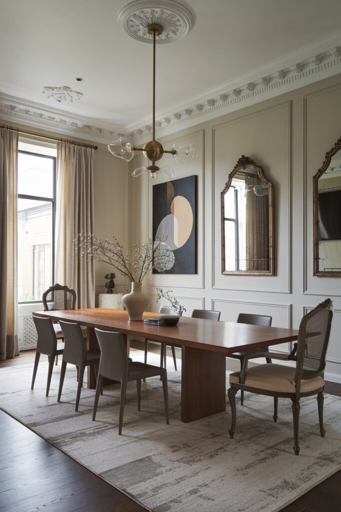 Modern Victorian Dining Room Blend With Contemporary Touches