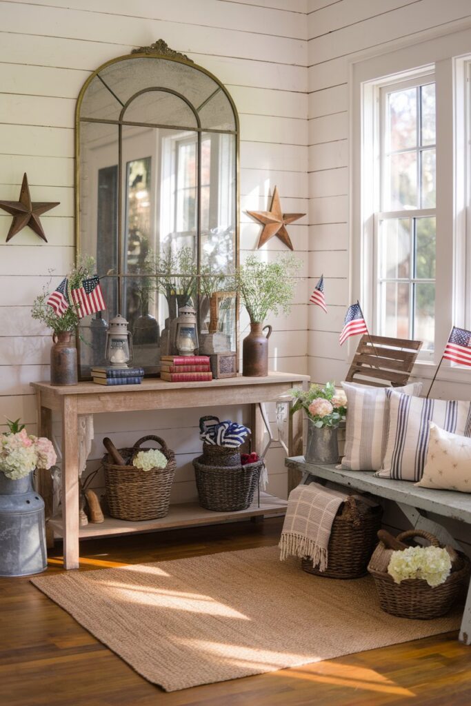 Vintage Americana Entryway Decor