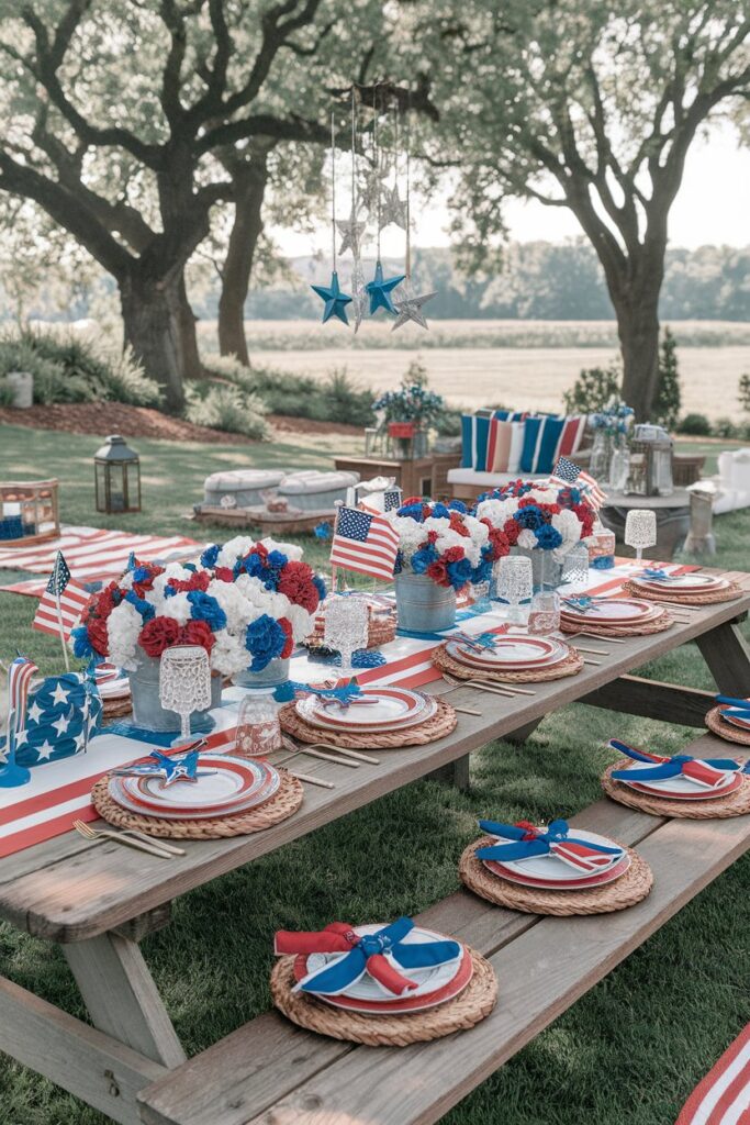 Stars and Stripes Picnic Table Arrangement
