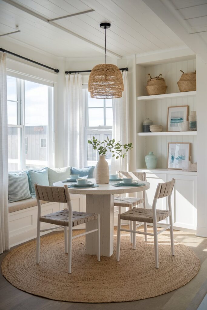 Small Coastal Dining Room for Compact Spaces