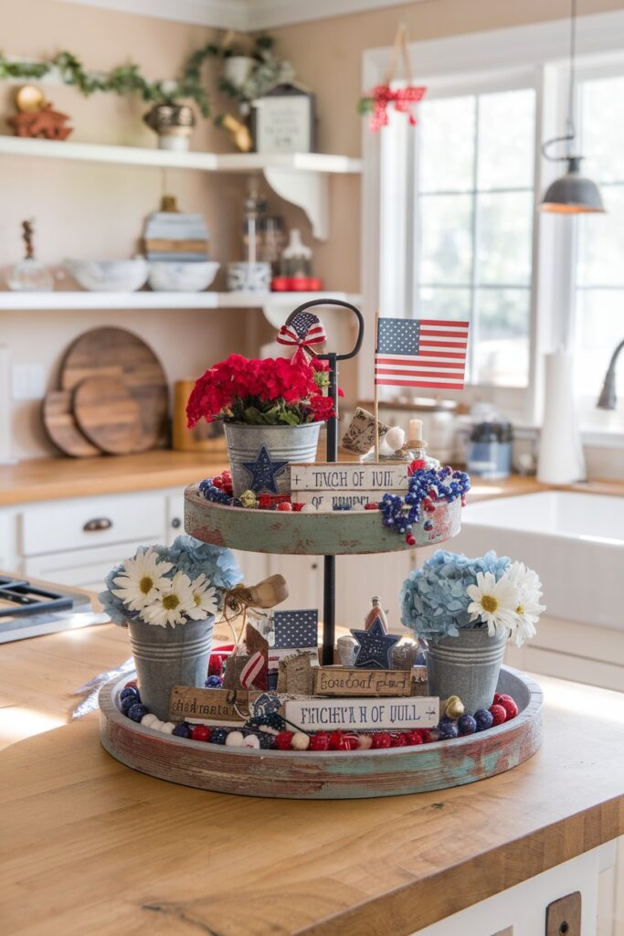 DIY 4th of July Tiered Tray Ideas