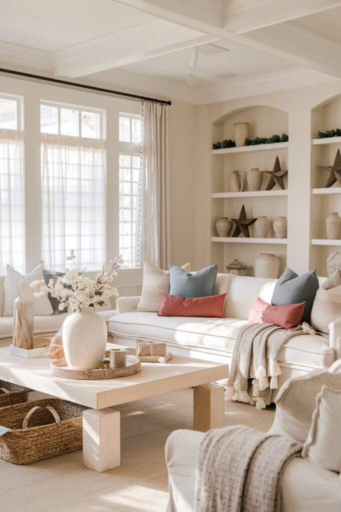 Elegant Neutral Patriotic Decor