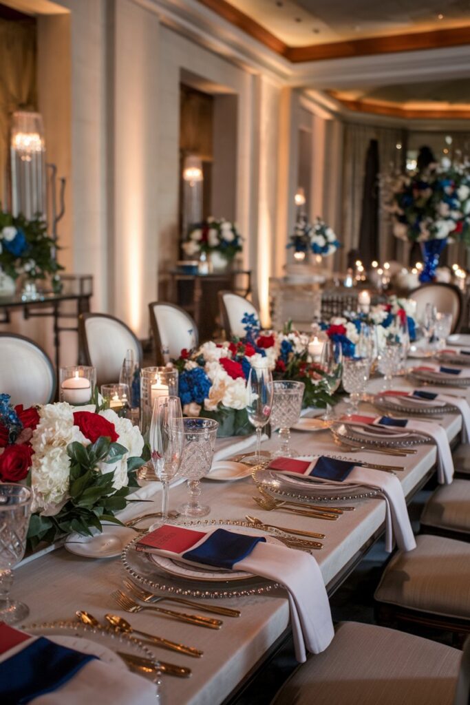 Elegant 4th of July Dinner Party Tablescape