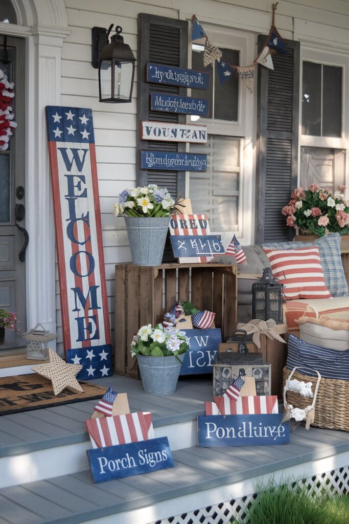 DIY 4th of July Porch Sign Ideas