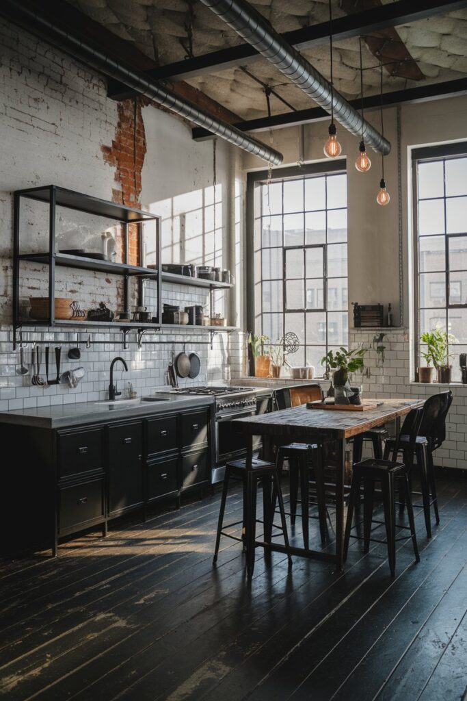 Industrial Black and White Kitchen Inspiration