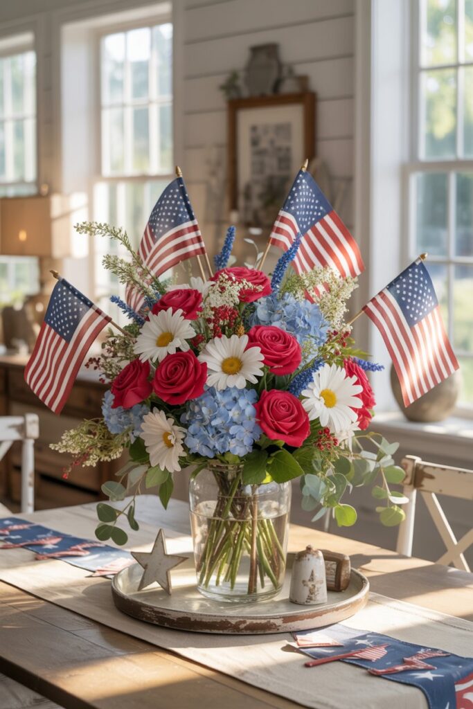Mini Flag Bouquet Centerpiece