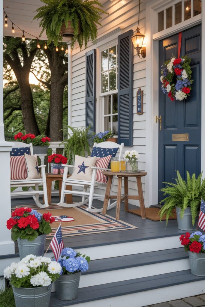 Patriotic Summer Porch Decor