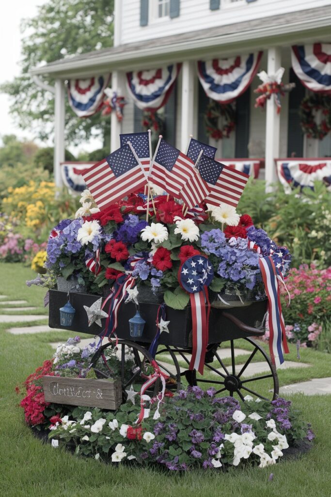 Patriotic Garden Cart Showcase