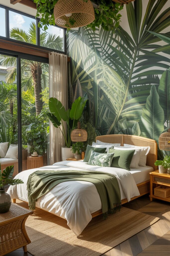 Palm Leaf Decor Bedroom Ideas