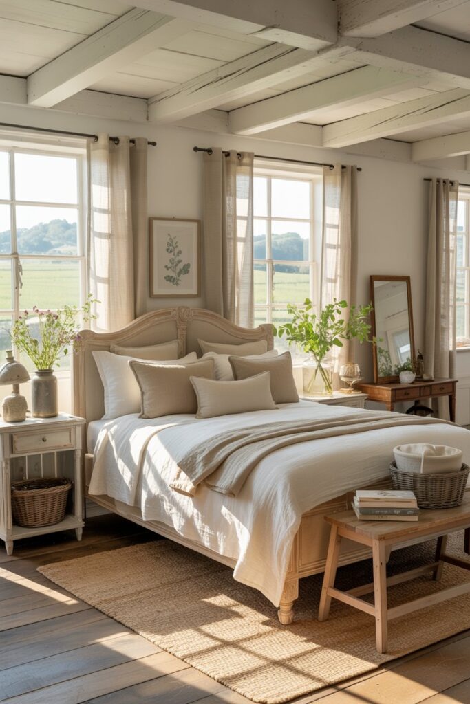 Rustic Summer Farmhouse Bedroom
