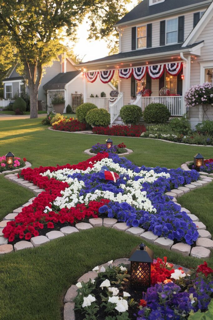 Star-Shaped Lawn Flower Arrangement