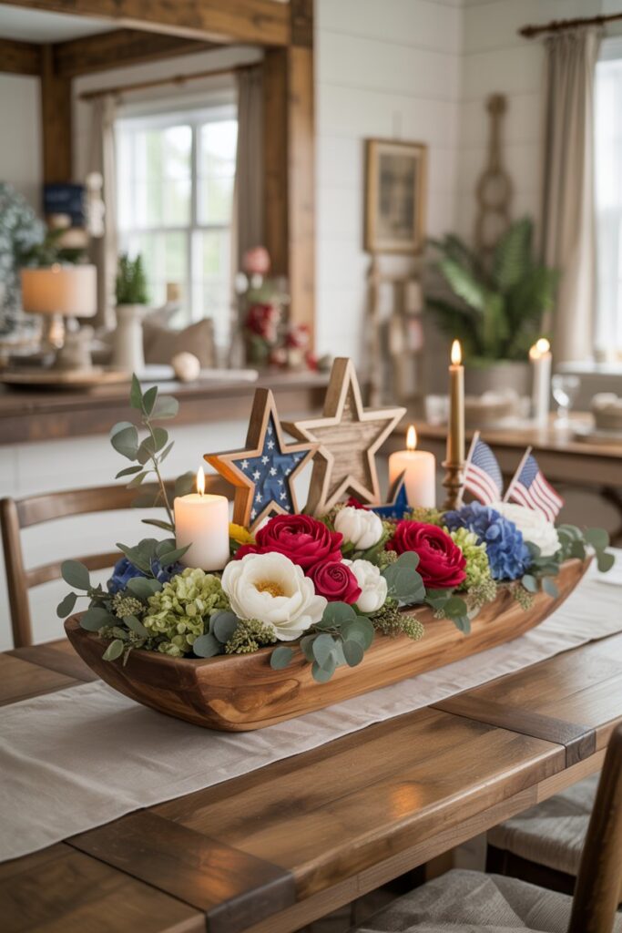 Farmhouse Dough Bowl Centerpiece