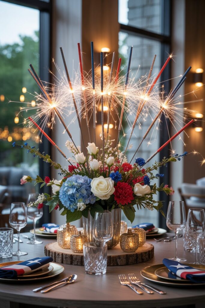 Sparkler-Themed Centerpiece