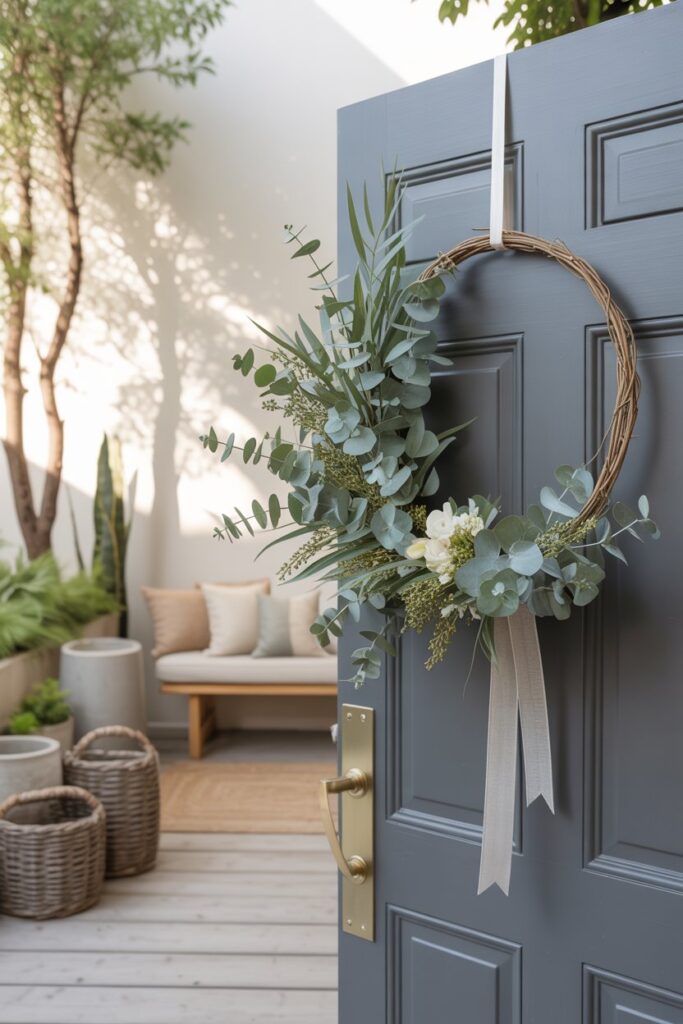 Minimalist Eucalyptus Summer Wreath