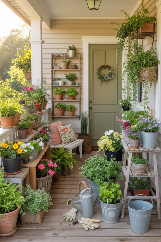 Summer Porch Container Garden Ideas