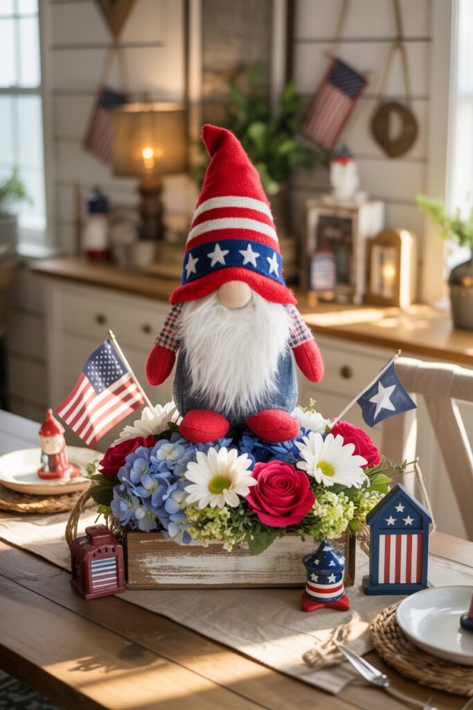 Patriotic Gnome Centerpiece