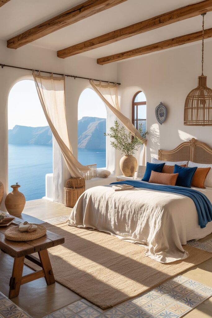 Mediterranean-Inspired Summer Bedroom