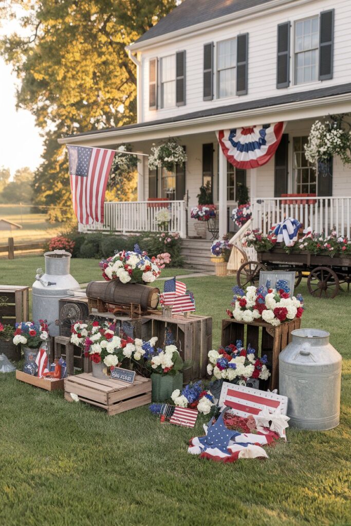 Rustic Farmhouse 4th of July Lawn Decor