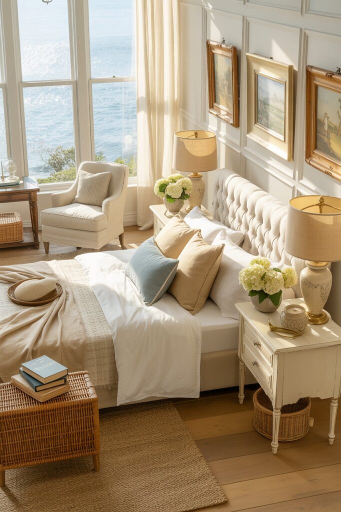 Coastal Grandmother Bedroom Style