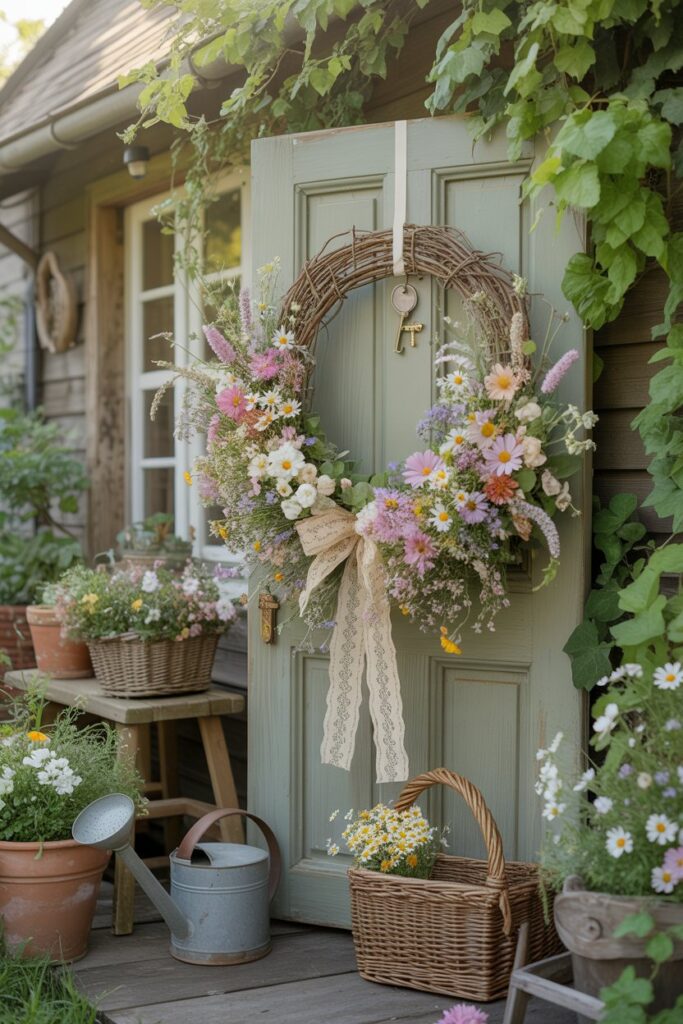 Cottagecore Floral Summer Wreath