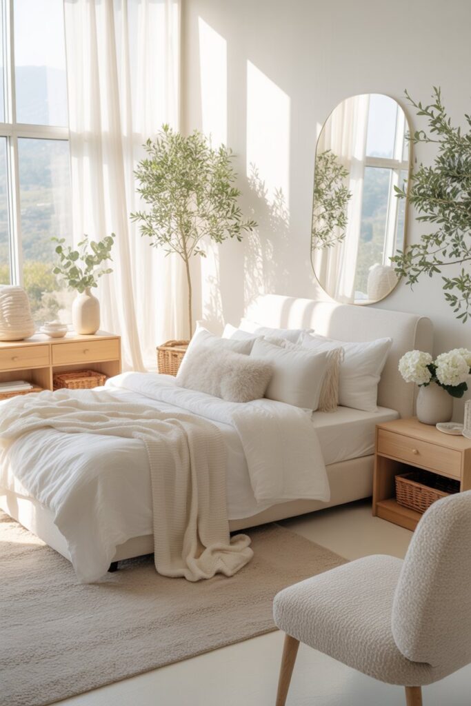 Light and Airy White Summer Bedroom