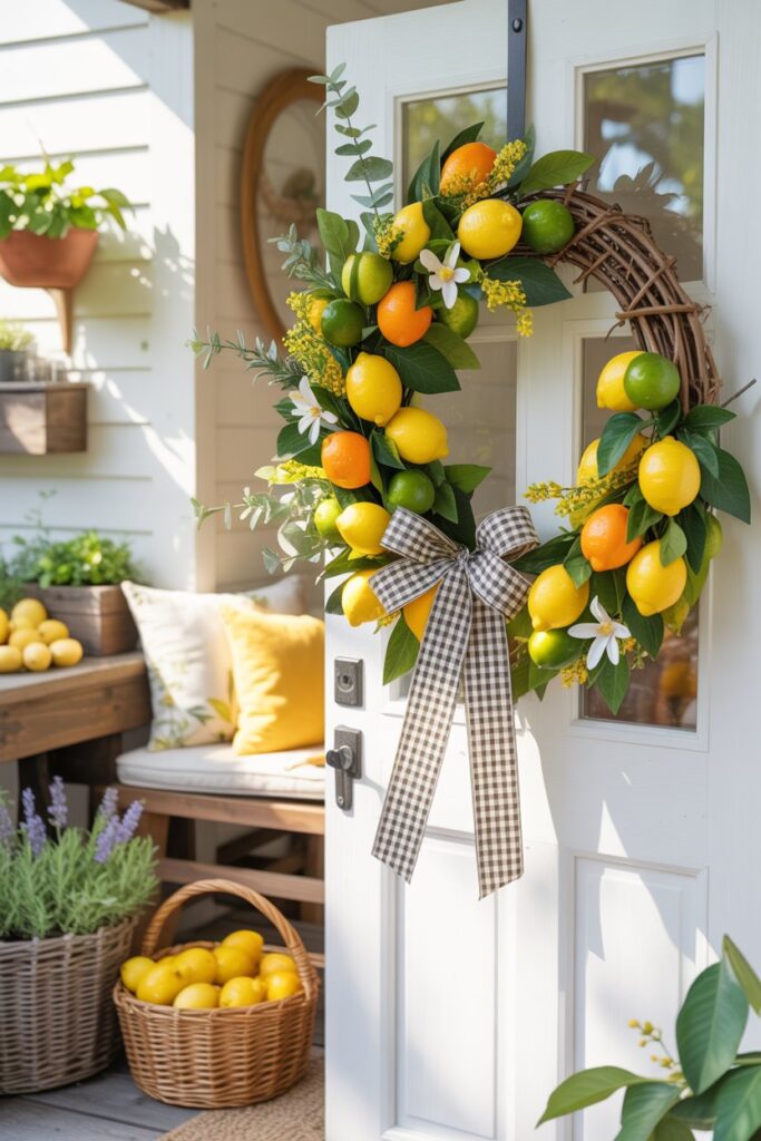 Lemon and Citrus Summer Wreath
