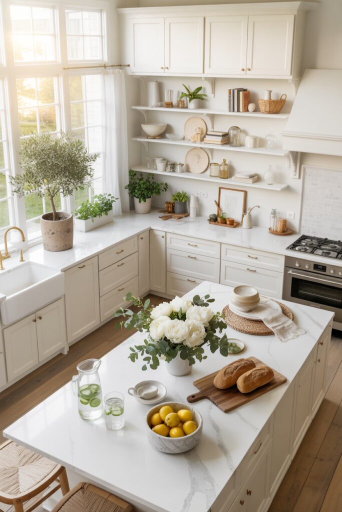 Bright White Summer Kitchen