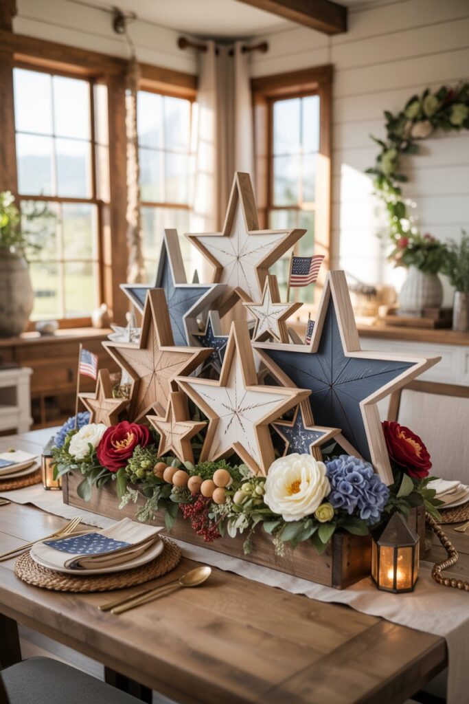 Wooden Star Centerpiece