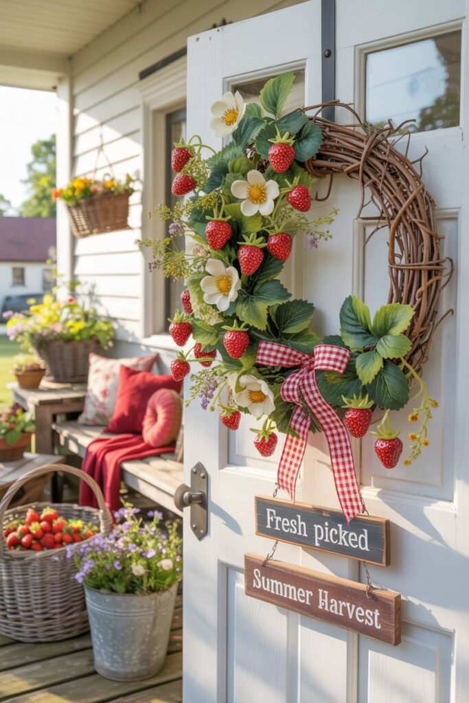 Strawberry Patch Summer Wreath