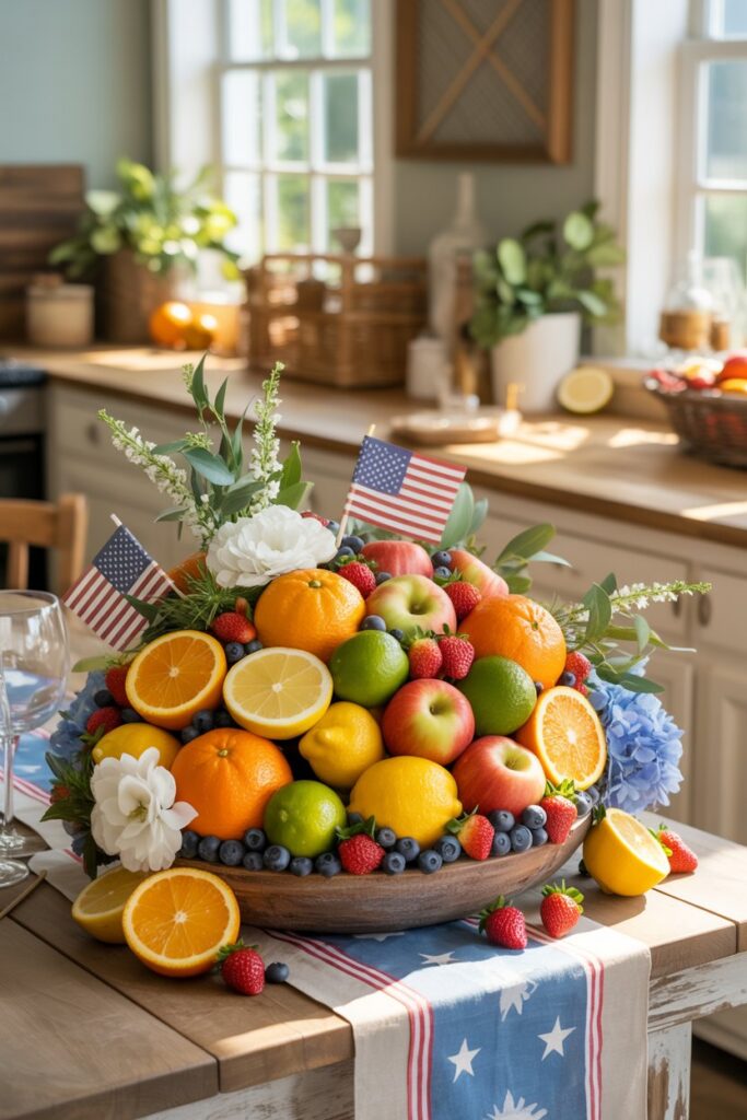 Summer Citrus Patriotic Centerpiece