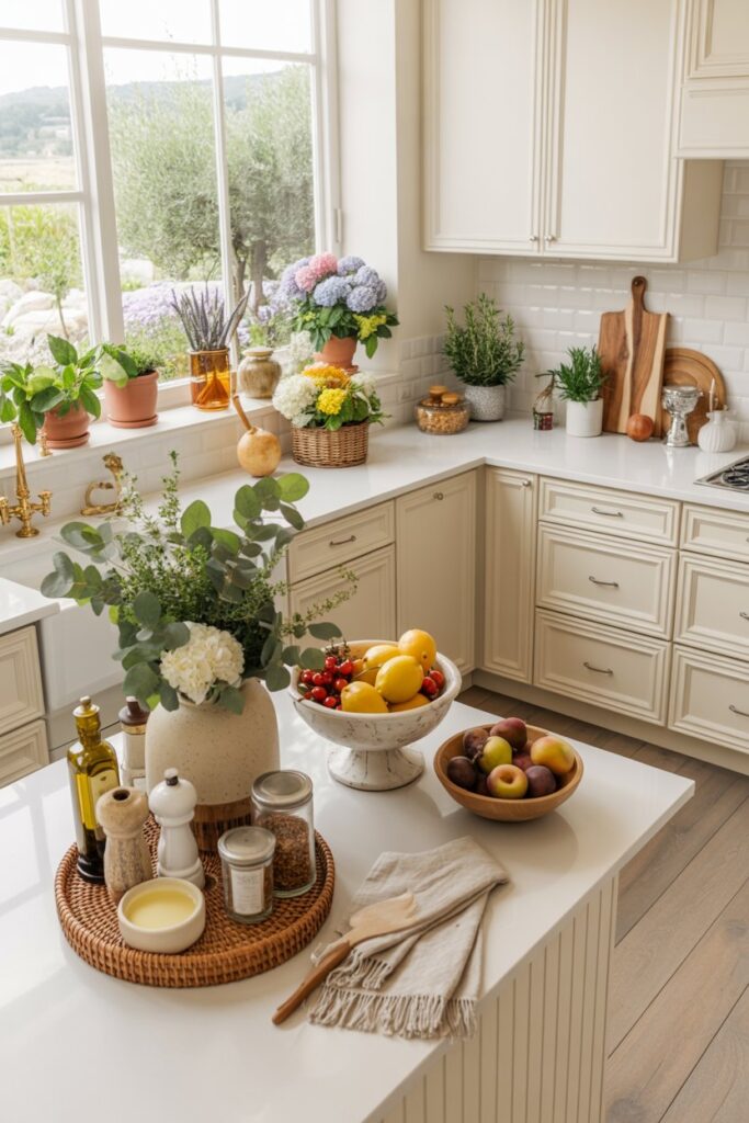 Summer Kitchen Countertop Decor