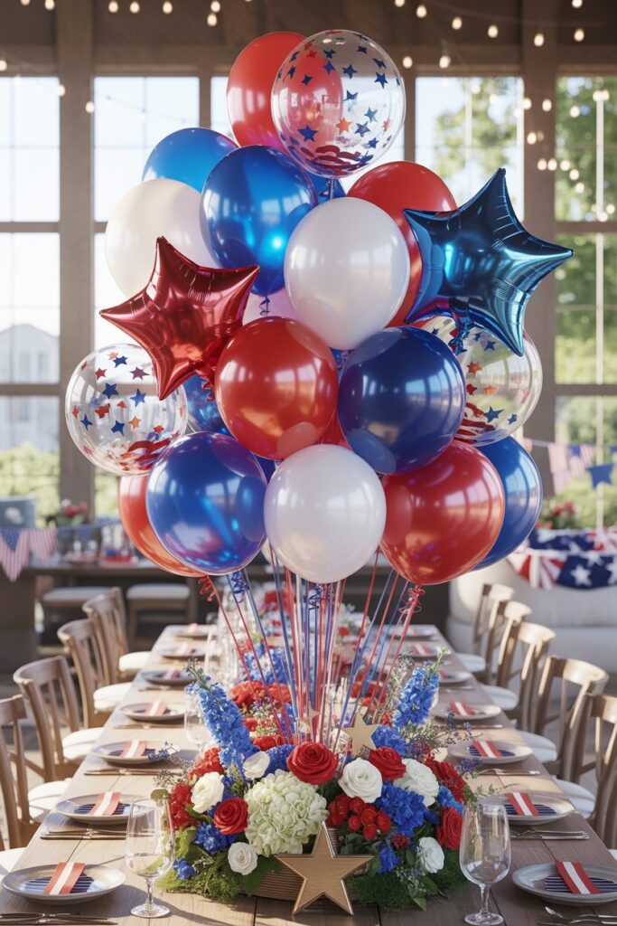 Patriotic Balloon Centerpiece