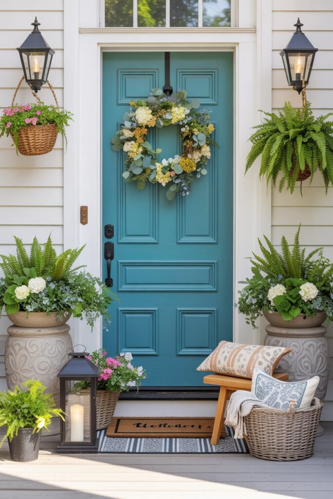 Front Door Summer Porch Styling