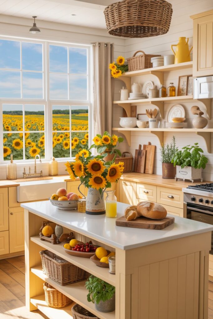 Sunflower-Inspired Summer Kitchen