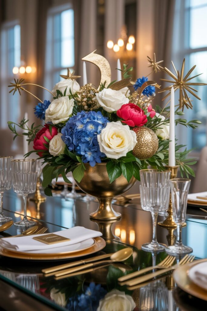 Elegant Gold Patriotic Centerpiece