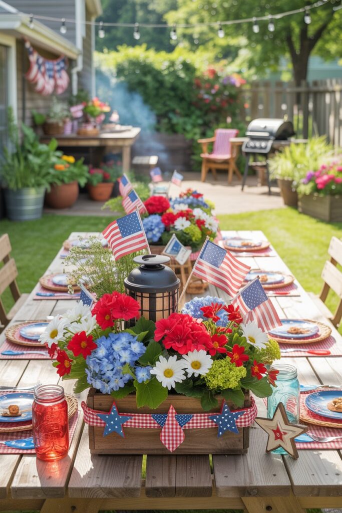 Backyard BBQ Table Centerpiece