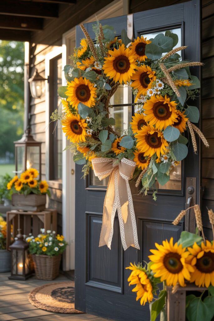 Sunflower-Filled Summer Wreath