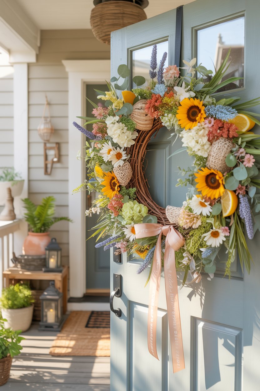 30 Stunning Summer Wreath Ideas to Brighten Your Front Door and Welcome the Season
