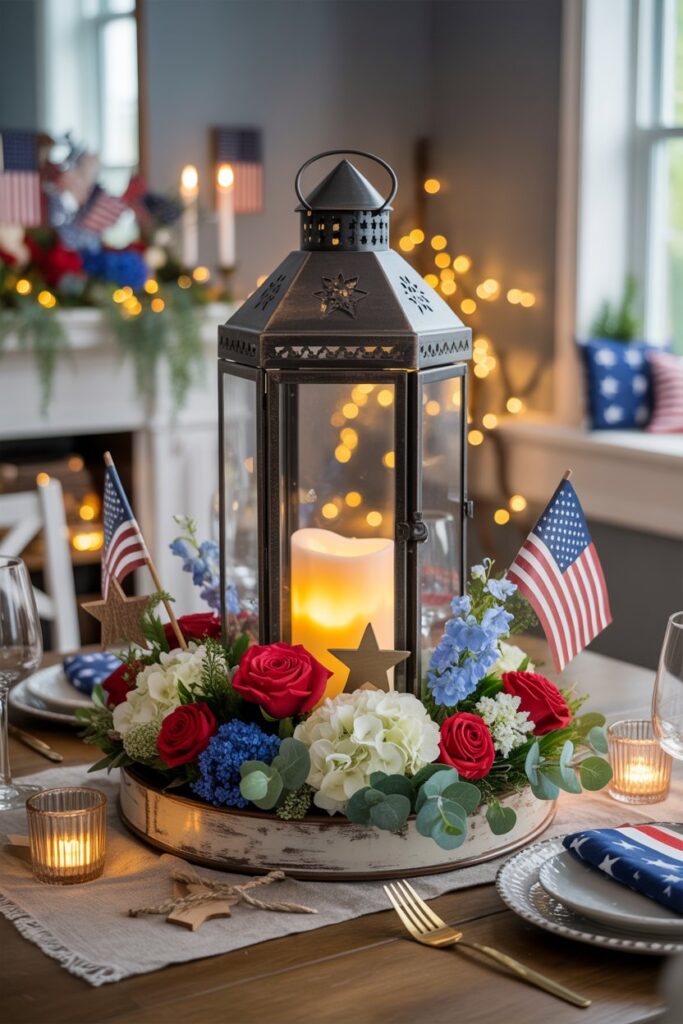 Stars and Stripes Lantern Centerpiece