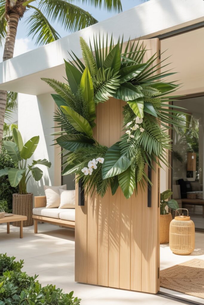 Tropical Palm Leaf Wreath
