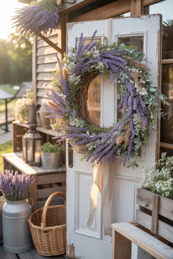 Lavender Farmhouse Summer Wreath