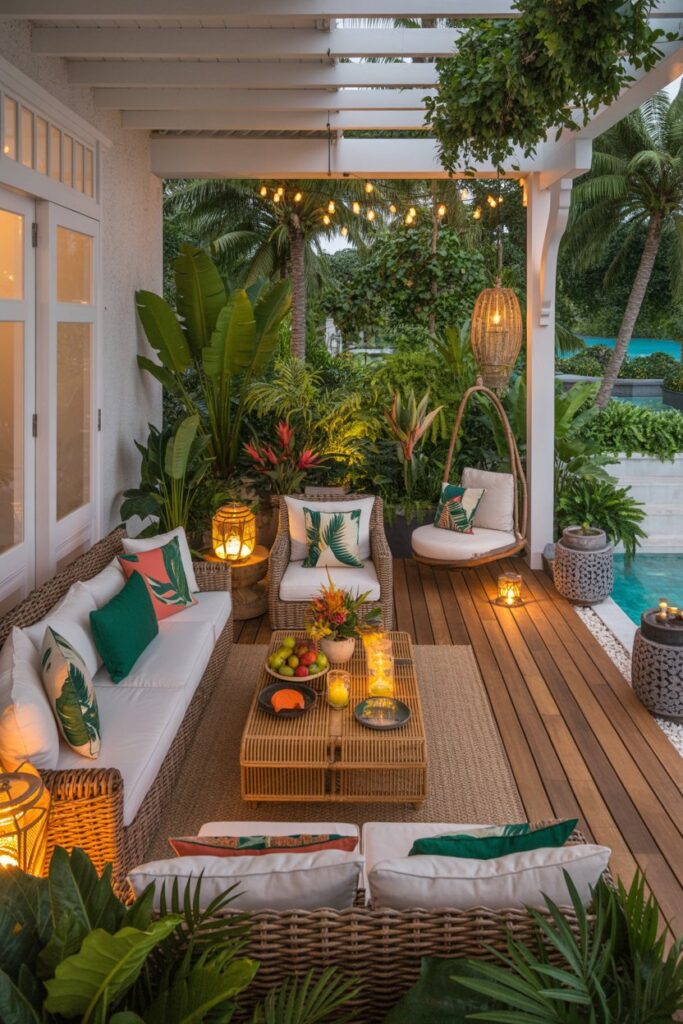 Tropical Summer Porch Oasis