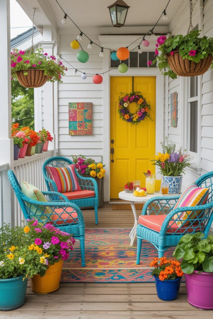 Colorful Summer Porch Decor