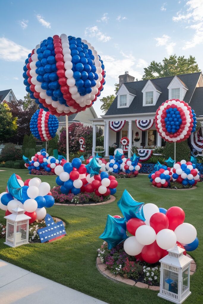 4th of July Balloon Lawn Cluster