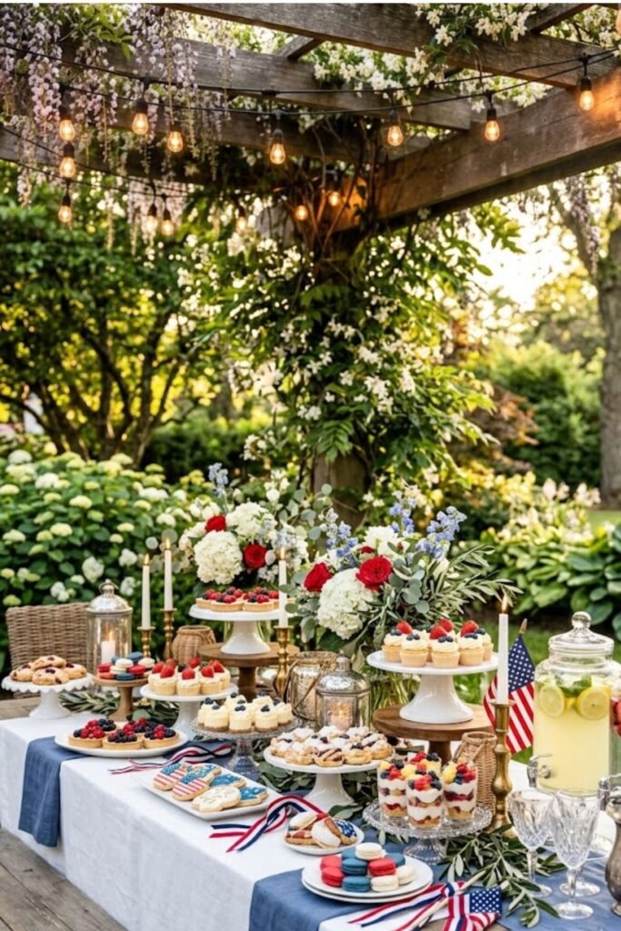 Labor Day Dessert Table Decor